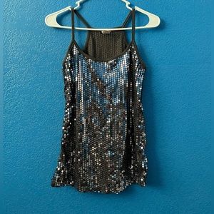 Size small gray sequins tank top.